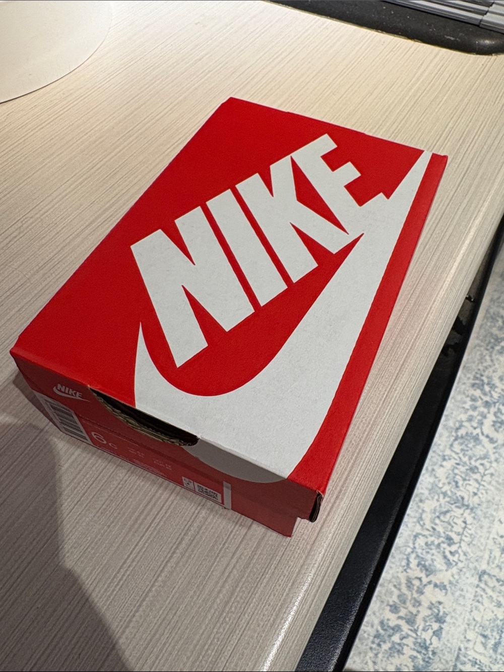Nike Red and White Swoosh Shoe Box